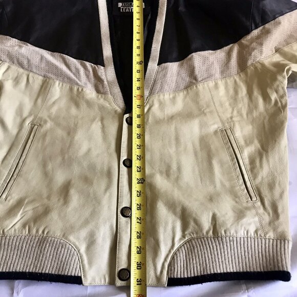 Tuskany Multi-toned Leather Suede Cardigan Jacket  Vneck Button Closure Size 3XL - Picture 9 of 10